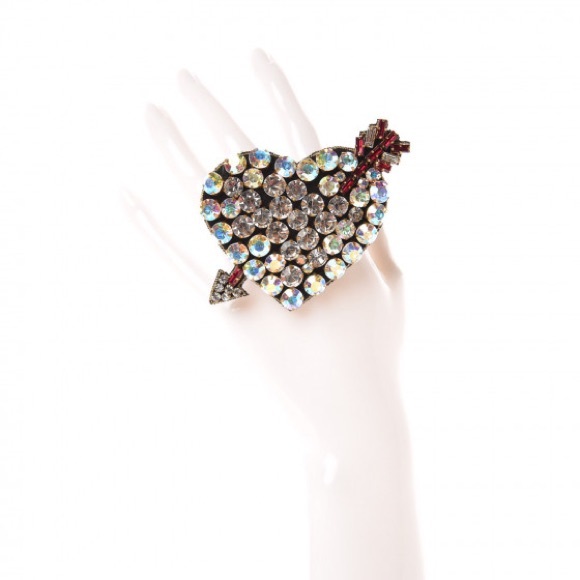 Gucci Web Crystal Heart Bracelet new - Picture 7 of 8